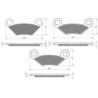 3 Kit plaquettes frein Polaris Sportsman 325 ETX EFI Av G, Av D et Ar 300-162X2 - EBC FA475 et FA159 - Raven 104-210