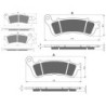 3 Kit plaquettes frein Honda CTX 1300  Av G, Av D et Ar 178-257X2 - EBC FA261 et FA388 HH - Raven 104-212