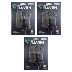 3 Kit plaquettes frein Honda GL 1800 Gold-Wing  Av G, Av D et Ar 327-178X2 - EBC FA261/2 et FA261 - Raven 104-213