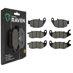 3 Kit plaquettes frein Honda Africa Twin 1100  Av G, Av D et Ar 311-210X2 - EBC FA629TT et FA375 - Raven 104-215