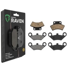 3 Kit plaquettes frein Quadzilla CUV 500 Side x Side Av G, Av D et Ar 216-284X2 - EBC FA232 et FA453 - Raven 104-217