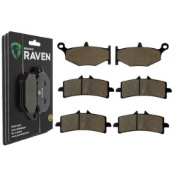 3 Kit plaquettes frein Suzuki GSX 1300 RR Hayabusa  Av G, Av D et Ar 241-258X2 - EBC FA419 et FA447HH - Raven 104-222