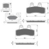 3 Kit plaquettes frein Quadzilla WK 140  Av G, Av D et Ar 320-250X2 - EBC FA654 et FA448 - Raven 104-223