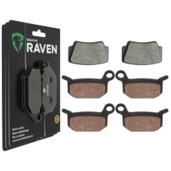3 Kit plaquettes frein Ktm XC 450  Av G, Av D et Ar 260-261X2 - EBC FA463R et FA462TT - Raven 104-224
