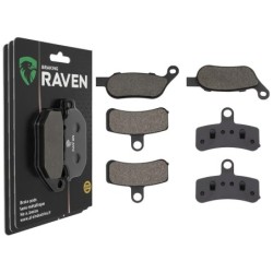 3 Kit plaquettes frein Harley-davidson Dyna Wide Glide FXDWG Av G, Av D et Ar 273-275X2 - EBC FA458HH et FA457HH - Raven 104-226