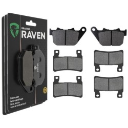 3 Kit plaquettes frein Harley-davidson Sportster XR 1200 XR1200 Av G, Av D et Ar 274-279X2 - EBC FA387 et FA296HH - Raven 104-22