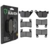3 Kit plaquettes frein Harley-davidson Sportster XR 1200X XR1200X Av G, Av D et Ar 274-279X2 - EBC FA387 et FA296HH - Raven 104-