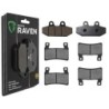 3 Kit plaquettes frein Harley-davidson Softail Fat Boy FLFB Av G, Av D et Ar 395-279X2 - EBC FA747 et FA296HH - Raven 104-228