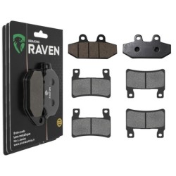 3 Kit plaquettes frein Harley-davidson Softail Low Rider El Diablo FXRST Av G, Av D et Ar 395-279X2 - EBC FA747 et FA296HH - Rav
