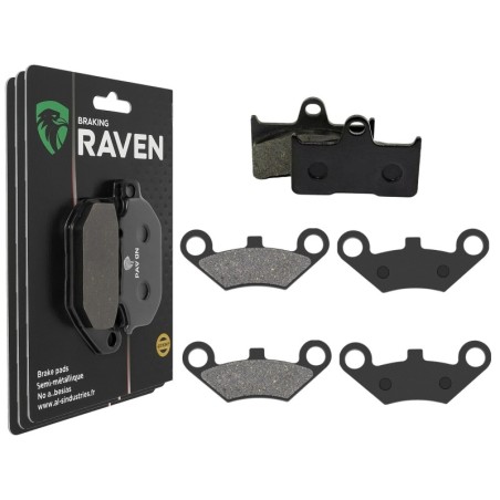 3 Kit plaquettes frein Cf-moto C-Force 800 CF 2 Av G, Av D et Ar 281-284X2 - EBC FA344 et FA453 - Raven 104-229