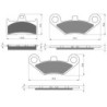 3 Kit plaquettes frein Cf-moto C-Force 800 CF 2 Av G, Av D et Ar 281-284X2 - EBC FA344 et FA453 - Raven 104-229
