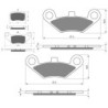3 Kit plaquettes frein Quadzilla E 320 4x4 Av G, Av D et Ar 283-284X2 - EBC FA431 et FA453 - Raven 104-230