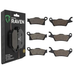 3 Kit plaquettes frein Can-am Outlander 800 R STD Max Av G, Av D et Ar 309-310X2 - EBC FA618 et FA617 - Raven 104-232