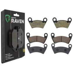3 Kit plaquettes frein Polaris ACE 325  Av G, Av D et Ar 312-313X2 - EBC FA354R et FA452R - Raven 104-233