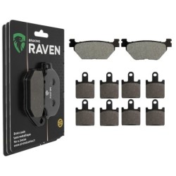 3 Kit plaquettes frein Yamaha XVS 1300 1CS Midnight Star  Av G, Av D et Ar 165-326X2 -  - Raven 104-234