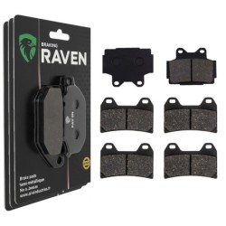 3 Kit plaquettes frein Yamaha FZ 400  Av G, Av D et Ar 067-141X2 -  - Raven 104-235
