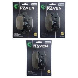 3 Kit plaquettes frein Yamaha FZ6-N Fazer  Av G, Av D et Ar 021-099X2 -  - Raven 104-236