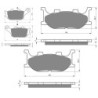 3 Kit plaquettes frein Yamaha FZ6-N Fazer  Av G, Av D et Ar 021-099X2 -  - Raven 104-236