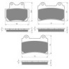 3 Kit plaquettes frein Yamaha FZR 400  Av G, Av D et Ar Nc -  - Raven 104-237
