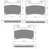 3 Kit plaquettes frein Yamaha FZR 1000  Av G, Av D et Ar 015-045X2 -  - Raven 104-238