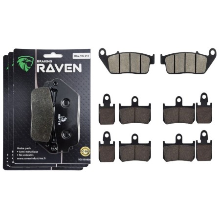 3 Kit plaquettes frein Yamaha MT-01 1700  Av G, Av D et Ar Nc -  - Raven 104-241