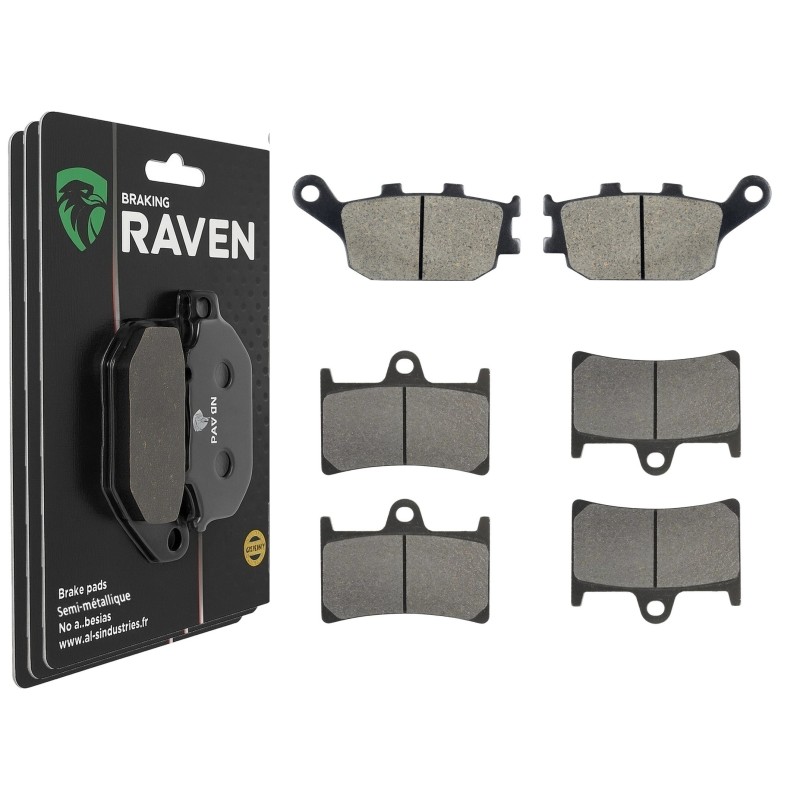3 Kit plaquettes frein Yamaha Tracer 9 900 GT plus  Av G, Av D et Ar Nc -  - Raven 104-243