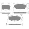 3 Kit plaquettes frein Yamaha XJ 900S Diversion  Av G, Av D et Ar 015-099X2 -  - Raven 104-245