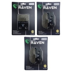 3 Kit plaquettes frein Yamaha XVS 1000 DragStar  Av G, Av D et Ar 015-099X2 -  - Raven 104-245