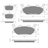 3 Kit plaquettes frein Yamaha XJ6 600F Diversion  Av G, Av D et Ar Nc -  - Raven 104-246