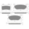 3 Kit plaquettes frein Yamaha XV 1600 Wild Star  Av G, Av D et Ar 073-048X2 -  - Raven 104-248