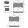 3 Kit plaquettes frein Yamaha YZF-R1S 1000  Av G, Av D et Ar Nc -  - Raven 104-252