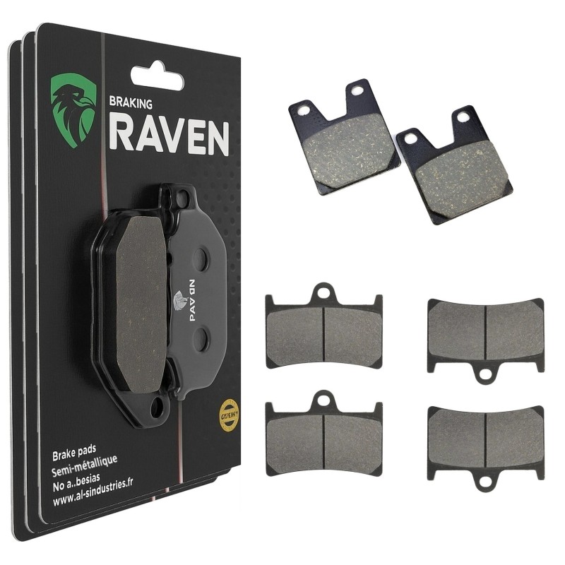 3 Kit plaquettes frein Yamaha YZF-R7 750  Av G, Av D et Ar 169-070X2 -  - Raven 104-253