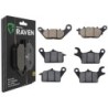 3 Kit plaquettes frein Yamaha Tricity 155  Av G, Av D et Ar 358-357-264 -  - Raven 104-255