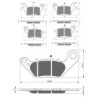 3 Kit plaquettes frein Yamaha Tricity 155  Av G, Av D et Ar 358-357-264 -  - Raven 104-255