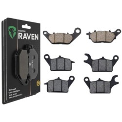 3 Kit plaquettes frein Yamaha Triptik 125  Av G, Av D et Ar 358-357-264 -  - Raven 104-255