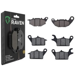 3 Kit plaquettes frein Yamaha Tricity 300  Av G, Av D et Ar 358-357-503 -  - Raven 104-256