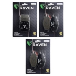 3 Kit plaquettes frein Yamaha Banshee 350  Av G, Av D et Ar Nc -  - Raven 104-257