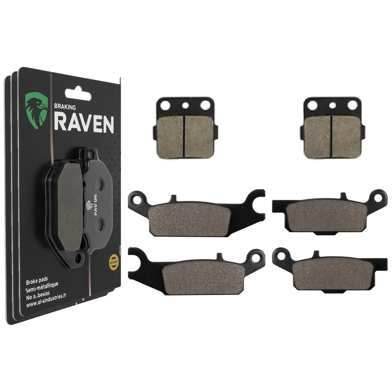3 Kit plaquettes frein Yamaha Raptor 250  Av G, Av D et Ar 252-253-007 -  - Raven 104-258