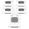 3 Kit plaquettes frein Yamaha Raptor 250  Av G, Av D et Ar 252-253-007 -  - Raven 104-258