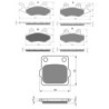 3 Kit plaquettes frein Yamaha YFZ 450  Av G, Av D et Ar Nc -  - Raven 104-261