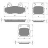 3 Kit plaquettes frein Yamaha YFZ 450  Av G, Av D et Ar Nc -  - Raven 104-262
