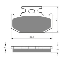 Plaquettes de frein Cannondale X 440  Arrière 5000082 - EBC FA152 - Raven 100-001