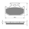 Plaquettes de frein Kawasaki KX 500  Arrière 43082-1137 - EBC FA152 - Raven 100-001