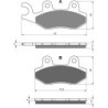 Plaquettes de frein Yamaha YFZ 450R  Avant gauche 1XD-25806-11 - EBC FA135 - Raven 100-002