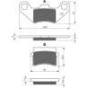 Plaquettes de frein Adly Interceptor 300  Av Ga ou Dr Nc - EBC FA416 - Raven 100-288