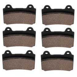 3 Kit plaquettes frein Yamaha XVZ 1300 Venture Royal Star Av G, Av D et Ar 4NK-W0046-00 - EBC FA123 - Raven 102-073