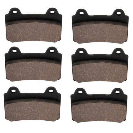 3 Kit plaquettes frein Yamaha XVZ 1300 Royal Star Venture  Av G, Av D et Ar 4NK-W0046-00 - EBC FA123 - Raven 102-073