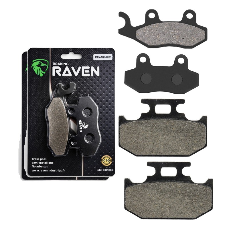 2 Kit plaquettes frein Yamaha WRZ 500  Avant et Arrière 002-100 - EBC FA135 et FA152/2 - Raven 103-121