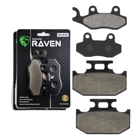 2 Kit plaquettes frein Yamaha WRZ 500  Avant et Arrière 002-100 - EBC FA135 et FA152/2 - Raven 103-121
