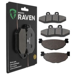 2 Kit plaquettes frein Yamaha Maxam 250 CP Avant et Arrière 095-268 - EBC FA167 et FA408 - Raven 103-196